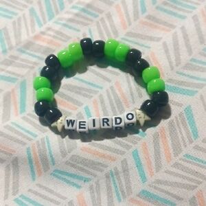 Green and Black Beaded Bracelet